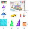 imagePicassoTiles 71pc Mini Diamond Series Winter Ice Theme Magnetic Tile Building Blocks 2 Character Action Figures Travel Size OnTheGo Magnet Construction Toy Set STEM Development Kit Ages 3 PTM71120pc