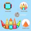 imagePicassoTiles 71pc Mini Diamond Series Winter Ice Theme Magnetic Tile Building Blocks 2 Character Action Figures Travel Size OnTheGo Magnet Construction Toy Set STEM Development Kit Ages 3 PTM7124pc
