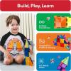 imagePicassoTiles 71pc Mini Diamond Series Winter Ice Theme Magnetic Tile Building Blocks 2 Character Action Figures Travel Size OnTheGo Magnet Construction Toy Set STEM Development Kit Ages 3 PTM7180pc