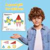 imagePicassoTiles 71pc Mini Diamond Series Winter Ice Theme Magnetic Tile Building Blocks 2 Character Action Figures Travel Size OnTheGo Magnet Construction Toy Set STEM Development Kit Ages 3 PTM7136pc