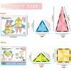 imagePicassoTiles 71pc Mini Diamond Series Winter Ice Theme Magnetic Tile Building Blocks 2 Character Action Figures Travel Size OnTheGo Magnet Construction Toy Set STEM Development Kit Ages 3 PTM7124pc