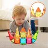 imagePicassoTiles 71pc Mini Diamond Series Winter Ice Theme Magnetic Tile Building Blocks 2 Character Action Figures Travel Size OnTheGo Magnet Construction Toy Set STEM Development Kit Ages 3 PTM7112pc
