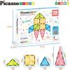 imagePicassoTiles 71pc Mini Diamond Series Winter Ice Theme Magnetic Tile Building Blocks 2 Character Action Figures Travel Size OnTheGo Magnet Construction Toy Set STEM Development Kit Ages 3 PTM7113pc