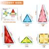 imagePicassoTiles 71pc Mini Diamond Series Winter Ice Theme Magnetic Tile Building Blocks 2 Character Action Figures Travel Size OnTheGo Magnet Construction Toy Set STEM Development Kit Ages 3 PTM7136pc