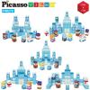 imagePicassoTiles Magnet Cube Winter Ice Themed Mix and Match Building Block Castle Construction Toy with 7 Magnetic Cubed Character Action Figures STEM Learning Education Sensory Pretend Play Age 3 PMC72
