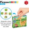 imagePicassoTiles Magnetic Cube Puzzle 6in1 Dinosaur Theme Pattern Magnet Brain Teaser Building Cubes 120 Pictures Toy Set Kids Ages 3 ampamp Up Preschool Children Promote Problem Solving Skills PMC23