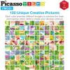 imagePicassoTiles Magnetic Cube Puzzle 6in1 Dinosaur Theme Pattern Magnet Brain Teaser Building Cubes 120 Pictures Toy Set Kids Ages 3 ampamp Up Preschool Children Promote Problem Solving Skills PMC23