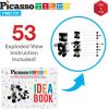 imagePicasso Cubes 1 Magnetic Puzzle Cube 101 pcs Black and White Magnet Construction Building Block Set Sensory Toy Early Education STEM Learning Free Ideabook with 53 Ideas Children Age 3 Boy Girl
