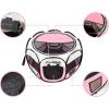 imagePET4FUN PN935 29quot Portable Pet Puppy Dog Cat Animal Playpen Yard Crates Kennel wPremium 600D Oxford Cloth ToolFree Setup Carry Bag Removable Security Mesh CoverShade 2 Storage PocketsPink