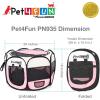 imagePET4FUN PN935 29quot Portable Pet Puppy Dog Cat Animal Playpen Yard Crates Kennel wPremium 600D Oxford Cloth ToolFree Setup Carry Bag Removable Security Mesh CoverShade 2 Storage PocketsPink