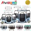 imagePET4FUN PN935 35quot Portable Pet Puppy Dog Cat Animal Playpen Yard Crates Kennel wPremium 600D Oxford Cloth ToolFree Setup Carry Bag Removable Security Mesh CoverShade 2 Storage PocketsBlue
