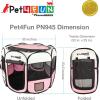 imagePET4FUN PN935PN945 Portable Pet Puppy Dog Cat Playpen Crates Kennel wWater Resistant 600D Oxford 210D Nylon Carrying Bag Collapsible Bowl Removable Mesh Cover 2 Sizes