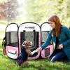imagePET4FUN PN935PN945 Portable Pet Puppy Dog Cat Playpen Crates Kennel wWater Resistant 600D Oxford 210D Nylon Carrying Bag Collapsible Bowl Removable Mesh Cover 2 Sizes