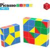 imagePicasso Cubes 16 Piece Magnetic Puzzle Game Magic Cube Puzzles Brain Teaser Set Kids Toy Magnet Pattern Block Matching Toys with Free Ideabook 100 Inspirations Included STEM Learning Early Education