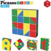 imagePicasso Cubes 16 Piece Magnetic Puzzle Game Magic Cube Puzzles Brain Teaser Set Kids Toy Magnet Pattern Block Matching Toys with Free Ideabook 100 Inspirations Included STEM Learning Early Education