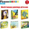 imagePicassoTiles 1 Magnetic Puzzle Building Cubes Blocks of Popular World Famous Art Paintings with Free Frame Educational STEAM Toys for 3 Year Old Boys Girls Toddlers Or Preschool Age Children PMC21