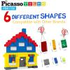 imagePicassoTiles 150 Piece Large Construction Brick Building Blocks STEM Bricks Toy Set Creative Learning Early Education Playset 5 Colors 4 Unique Shapes Mix ampamp Match Toys for Kids Boys Girls Child Age 3PBS1750