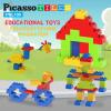 imagePicassoTiles 150 Piece Large Construction Brick Building Blocks STEM Bricks Toy Set Creative Learning Early Education Playset 5 Colors 4 Unique Shapes Mix ampamp Match Toys for Kids Boys Girls Child Age 3PBL100
