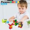 imagePicassoTiles 150 Piece Large Construction Brick Building Blocks STEM Bricks Toy Set Creative Learning Early Education Playset 5 Colors 4 Unique Shapes Mix ampamp Match Toys for Kids Boys Girls Child Age 3PBS1250