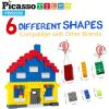 imagePicassoTiles 150 Piece Large Construction Brick Building Blocks STEM Bricks Toy Set Creative Learning Early Education Playset 5 Colors 4 Unique Shapes Mix ampamp Match Toys for Kids Boys Girls Child Age 3PBS2250