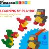 imagePicassoTiles 150 Piece Large Construction Brick Building Blocks STEM Bricks Toy Set Creative Learning Early Education Playset 5 Colors 4 Unique Shapes Mix ampamp Match Toys for Kids Boys Girls Child Age 3PBS1250