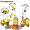 imagePicassoTiles 2 Piece Car Truck Construction Kit Toy Set Vehicle for Magnetic Blocks Building Tile Sensory Magnet Toys with ReEnforced Hitch ampamp Long Bed Educational Puzzle Girls Boys Toddlers Ages 35in1