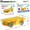 imagePicassoTiles 2 Piece Car Truck Construction Kit Toy Set Vehicle for Magnetic Blocks Building Tile Sensory Magnet Toys with ReEnforced Hitch ampamp Long Bed Educational Puzzle Girls Boys Toddlers Ages 3Light And Motor