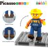imagePicassoTiles 2 Piece Car Truck Construction Kit Toy Set Vehicle for Magnetic Blocks Building Tile Sensory Magnet Toys with ReEnforced Hitch ampamp Long Bed Educational Puzzle Girls Boys Toddlers Ages 3Excavator  Backhoe Brick