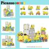 imagePicassoTiles 2 Piece Car Truck Construction Kit Toy Set Vehicle for Magnetic Blocks Building Tile Sensory Magnet Toys with ReEnforced Hitch ampamp Long Bed Educational Puzzle Girls Boys Toddlers Ages 3Construction