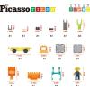 imagePicassoTiles 2 Piece Car Truck Construction Kit Toy Set Vehicle for Magnetic Blocks Building Tile Sensory Magnet Toys with ReEnforced Hitch ampamp Long Bed Educational Puzzle Girls Boys Toddlers Ages 3Excavator  Backhoe Brick