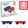 imagePicassoTiles 2 Piece Car Truck Construction Kit Toy Set Vehicle for Magnetic Blocks Building Tile Sensory Magnet Toys with ReEnforced Hitch ampamp Long Bed Educational Puzzle Girls Boys Toddlers Ages 3redblue