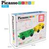imagePicassoTiles 2 Piece Car Truck Construction Kit Toy Set Vehicle for Magnetic Blocks Building Tile Sensory Magnet Toys with ReEnforced Hitch ampamp Long Bed Educational Puzzle Girls Boys Toddlers Ages 3yellowgreen