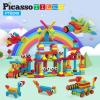 imagePicassoTiles 400pc Construction Toy Straw Building Set Children STEM Learning Interlocking Building Toys Creative Straw Connecting Builder Kits Early Education Kit for Kids Boys ampamp Girls Ages 3 PTS400Hedgehog 240pc