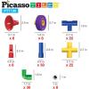 imagePicassoTiles 400pc Construction Toy Straw Building Set Children STEM Learning Interlocking Building Toys Creative Straw Connecting Builder Kits Early Education Kit for Kids Boys ampamp Girls Ages 3 PTS400PTT136