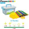 imagePicassoTiles 400pc Construction Toy Straw Building Set Children STEM Learning Interlocking Building Toys Creative Straw Connecting Builder Kits Early Education Kit for Kids Boys ampamp Girls Ages 3 PTS400Straw400pc