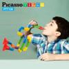 imagePicassoTiles 400pc Construction Toy Straw Building Set Children STEM Learning Interlocking Building Toys Creative Straw Connecting Builder Kits Early Education Kit for Kids Boys ampamp Girls Ages 3 PTS400PTT136