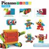 imagePicassoTiles 400pc Construction Toy Straw Building Set Children STEM Learning Interlocking Building Toys Creative Straw Connecting Builder Kits Early Education Kit for Kids Boys ampamp Girls Ages 3 PTS400Hedgehog 240pc