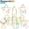 imagePicassoTiles 400pc Construction Toy Straw Building Set Children STEM Learning Interlocking Building Toys Creative Straw Connecting Builder Kits Early Education Kit for Kids Boys ampamp Girls Ages 3 PTS400Straw400pc