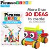 imagePicassoTiles 400pc Construction Toy Straw Building Set Children STEM Learning Interlocking Building Toys Creative Straw Connecting Builder Kits Early Education Kit for Kids Boys ampamp Girls Ages 3 PTS400Hedgehog 240pc