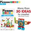 imagePicassoTiles 400pc Construction Toy Straw Building Set Children STEM Learning Interlocking Building Toys Creative Straw Connecting Builder Kits Early Education Kit for Kids Boys ampamp Girls Ages 3 PTS400Hedgehog 112pc