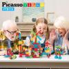 imagePicassoTiles 400pc Construction Toy Straw Building Set Children STEM Learning Interlocking Building Toys Creative Straw Connecting Builder Kits Early Education Kit for Kids Boys ampamp Girls Ages 3 PTS400Hedgehog 116pc