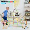 imagePicassoTiles 400pc Construction Toy Straw Building Set Children STEM Learning Interlocking Building Toys Creative Straw Connecting Builder Kits Early Education Kit for Kids Boys ampamp Girls Ages 3 PTS400Straw600pc
