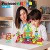 imagePicassoTiles 400pc Construction Toy Straw Building Set Children STEM Learning Interlocking Building Toys Creative Straw Connecting Builder Kits Early Education Kit for Kids Boys ampamp Girls Ages 3 PTS400Hedgehog 112pc