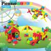 imagePicassoTiles 400pc Construction Toy Straw Building Set Children STEM Learning Interlocking Building Toys Creative Straw Connecting Builder Kits Early Education Kit for Kids Boys ampamp Girls Ages 3 PTS400Hedgehog 240pc