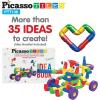 imagePicassoTiles 400pc Construction Toy Straw Building Set Children STEM Learning Interlocking Building Toys Creative Straw Connecting Builder Kits Early Education Kit for Kids Boys ampamp Girls Ages 3 PTS400PTT136