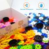 imagePicassoTiles Building Chips 600 Pieces Interlocking Construction Chips Creative Disc Block Toy Set STEM Learning Toys for Early Education and Child Brain Development Kids Boys Girls Age 3 and Up PTF60PTF80