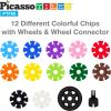 imagePicassoTiles Building Chips 600 Pieces Interlocking Construction Chips Creative Disc Block Toy Set STEM Learning Toys for Early Education and Child Brain Development Kids Boys Girls Age 3 and Up PTF60PTF80