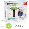 imagePicassoTiles Building Chips 600 Pieces Interlocking Construction Chips Creative Disc Block Toy Set STEM Learning Toys for Early Education and Child Brain Development Kids Boys Girls Age 3 and Up PTF60PTF55