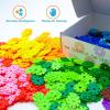 imagePicassoTiles Building Chips 600 Pieces Interlocking Construction Chips Creative Disc Block Toy Set STEM Learning Toys for Early Education and Child Brain Development Kids Boys Girls Age 3 and Up PTF60PTF55