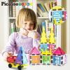 imagePicassoTiles Large Stabilizer Building Block Base Jumbo XL Plate Foundation Kit Magnetic Building Blocks Magnet Tiles Stacking STEM Toy Set101pc with Carry Case